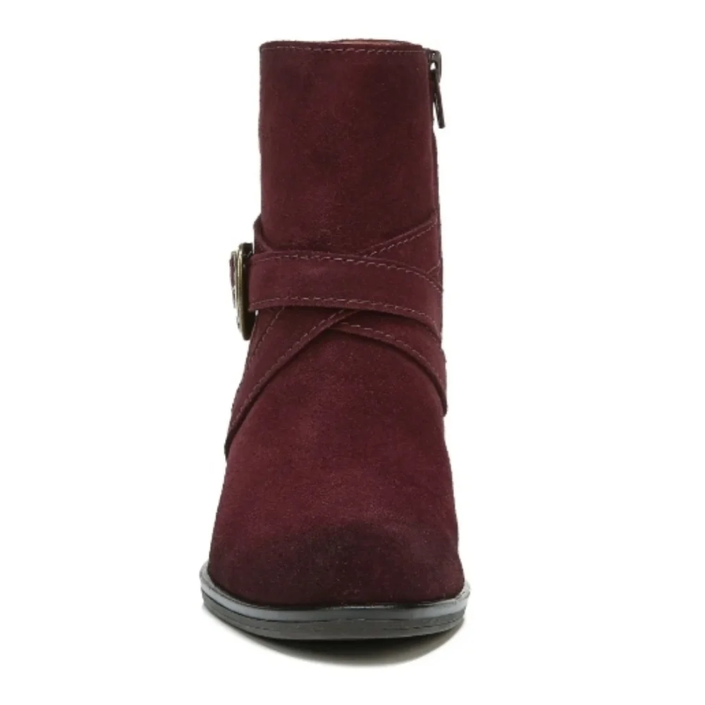 ZODIAC Burgundy Sammi Leather Bootie Size 9.5 - Picture 3 of 10
